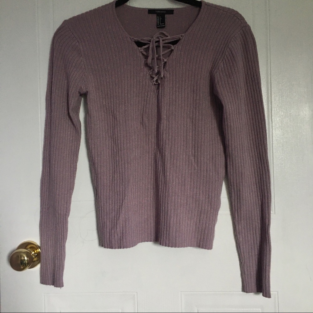 Forever 21 Purple Long Sleeve Top